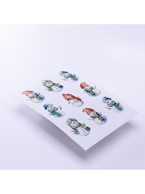 Kardan Adam Temalı Sticker, A5 2 Adet