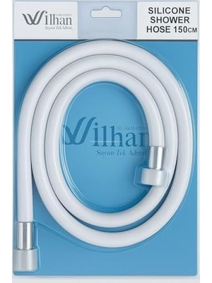 Silikon Duş Hortumu, Yüksek Kaliteli, Esnek Spiral Yapı, Kıvrılmaz, Kırılmaz, Dayanıklı Banyo Hortumu, Sızdırmaz Bağlantı Uçlu, Su Geçirmez, Kolay Temizlenebilir, 150 cm (Beyaz)