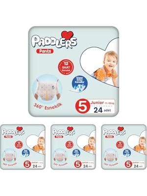 Külot Bebek Bezi 5 Numara Junior 24 Adet (11-18 Kg) Eko Paket (4 Paketi)