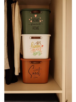 Empressco Hemlife 3 Adet Sweet Home Saklama Kutusu Jumbo Boy 20 Lt Plastik Düzenleyici Kutusu(Kiremit,yeşil,beyaz) - Fiyatı, Yorumları