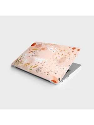 Laptop Bilgisayar Notebook Pc Kaplama Etiketi Soyut Çiçek