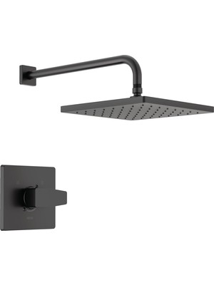 Modern Raincan Kare Tek Fonksiyonlu Duş Vanası Kiti Siyah, Duş Bataryası Seti, Yağmur Duş Başlığı Siyah, Duş Kiti, Mat Siyah T14268-BL-PP (Vana Dahil Değildir)