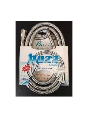 Buzz Evye Batarya Hortumu, Kromlu Çift Kenetli Lüx 150 Cm, Gümüş, Paslanmaz Çelik, 1/2 Inç Iç Diş, 15 mm Dış Diş, 1.2 mm Kalınlık, 150 cm Uzunluk