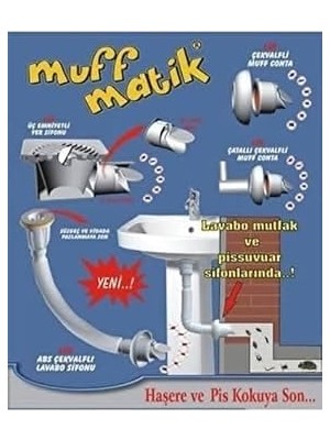 Mufmatik Muffmatik Koku Önleyici Lavabo Sifonu Çekvalfi (3 Adet)