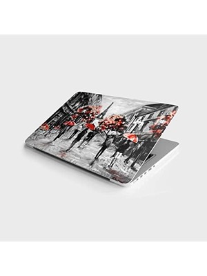 Laptop Bilgisayar Notebook Pc Kaplama Etiketi Eyfel Yağlıboya