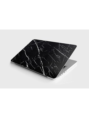 Laptop Notebook Pc Kaplama Etiketi Siyah Mermer