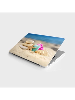 Laptop Bilgisayar Notebook Pc Kaplama Etiketi Deniz Yıldızı Taşlar