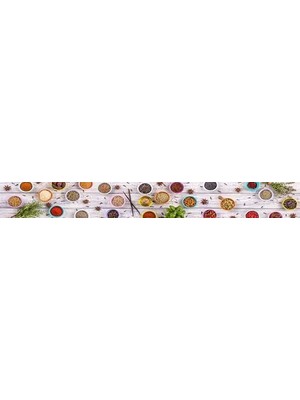 Mutfak Tezgah Arası Folyo Kaplama Folyosu Baharat Otlar 60X300 cm