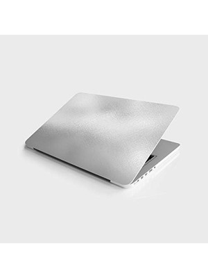 Laptop Notebook Pc Kaplama Etiketi Gümüş Doku