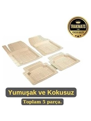 X-Trail 5 Koltuk 2017-2020 Kesilebilir Pro-Mats Yumuşak Oto Paspas Bej