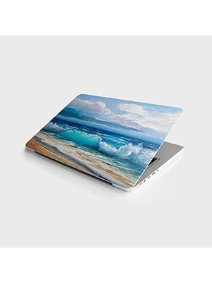 Laptop Bilgisayar Notebook Pc Kaplama Etiketi Deniz Yağlıboya Desen