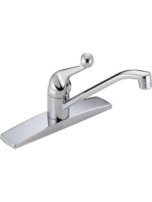 Klasik Tek Kolu Evye Bataryası, Krom Mutfak Bataryası, Mutfak Lavabo Bataryası 3 Delikli, Krom 100LF-WF, 8 x 8 x 8 Inç