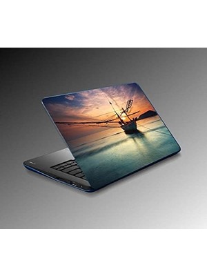 Laptop Notebook Pc Kaplama Etiketi Boat At Sunset