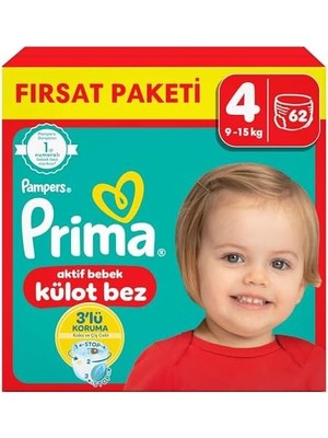 Külot Bebek Bezi 4 Beden 62 Adet Maxi Fırsat Paketi