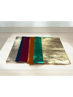Kendinden Yapışkanlı Parlak Metalik Deri- Dekoratif Kaplamalar (En: 21 cm x Boy: 30 Cm)