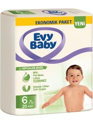Evy Baby Bez Ekonomik 6 Xl 20 Adet