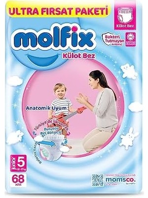 Molfix Külot Bez 5 Beden Junior Ultra Fırsat Paketi 68 Adet