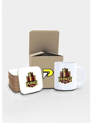 Satranç Tasarımlı Baskılı Kupa Bardak Seti, Eğlenceli Özel Hediye Mug