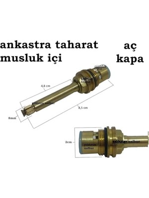 Koç Tipi Aç-Kapa 1/2 Salmastra Uzun Milli 8.50 cm