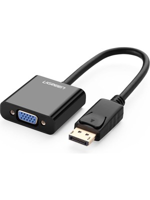 Displayport Erkek To VGA Dişi Görüntü Dönüştürücü Siyah