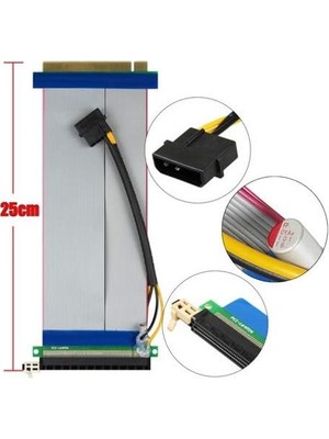 AL-4650 Pci-E 16X To 16X Dişi Erkek Riser Uzatma Kablosu