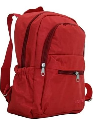 Escape Okul Sırt Çantası Ilkokul Çanta 4 Adet Bölmeli Su Geçirmez Unisex 28X35X12 cm (Kırmızı)