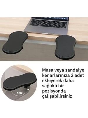 Ayarlanabilir Masa Kol Dirsek Dayama Pedi Desteği Aparatı Klavye Mouse