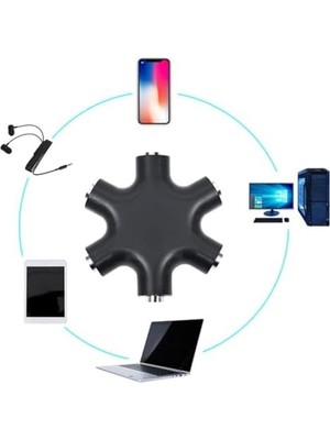 6'lı, 3.5mm, Aux, Çoklayıcı