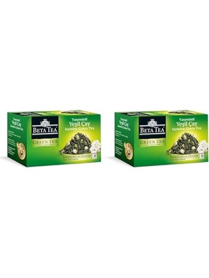 Beta Tea Beta Jasmine Green Bardak Poşet 20 Adet (Yaseminli Yeşil Çay) 2li Paket