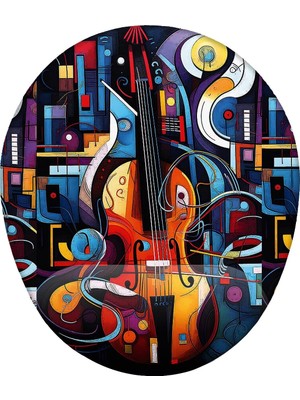 Müzik ve Keman Bilek Destekli Mouse Pad