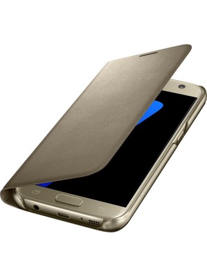 Galaxy S7 LED View Fonksiyonel Kılıf, Altın Sarısı