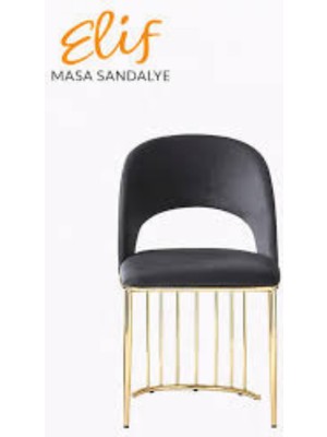 Elif Sandalye Inci Premium Metal Ayaklı Sandalye – Döşemeli Oturum, Şık ve Modern Tasarım
