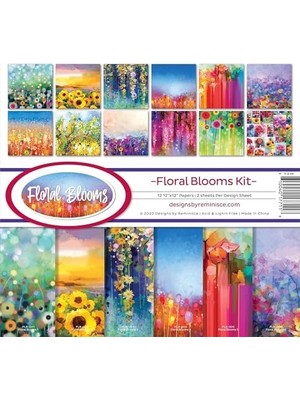 Floral Blooms Karalama Defteri Kiti Kağıt El Sanatları