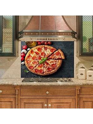 Mutfak Duvar Tezgah Arası Ocak Arkası Kaplama Pizza