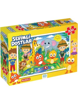 Sevimli Dostlar Lisanslı 200 Parça 33X48CM Çocuk Puzzle Yapboz Serisi