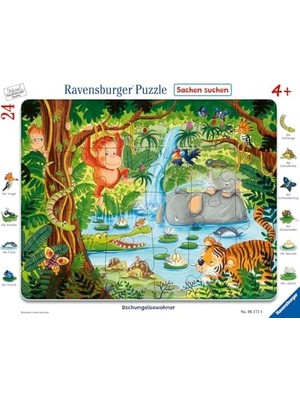 24 Parça Çerçeveli Puzzle Jungle