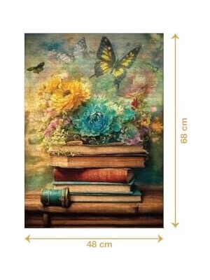 Kitaplar 1000 Parça 2,2mm Kalınlık 48X68CM Profesyonel Hobi Puzzle Yapboz Serisi