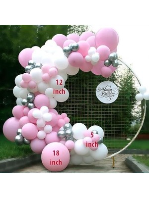 12 Inç Metalik Gül Kurusu Balon 10 Adet