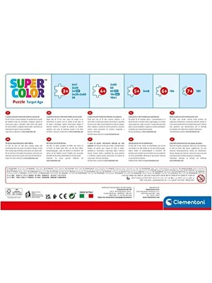 24243 Supercolor Mermaid Yapboz 24 Maksi Parça 3 Yaşından Itibaren Renkli Çocuk Yapbozu Özel Parlaklık ve Renk Yoğunluğu, Çocuklar Için Beceri Oyunu, Çok Renkli