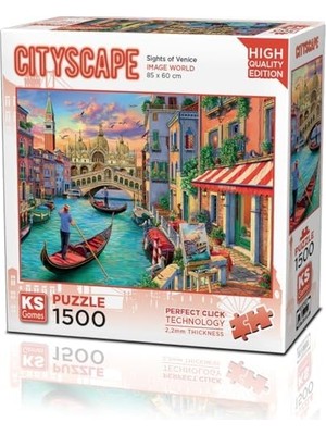 22029 Sights Of Venice 1500 Parça Puzzle -Ks Puzzle