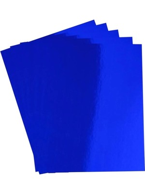 Aynalı Metalik Fon Kartonu Mavi 50X70CM 10 Adet (Tek Renk) 199638281022