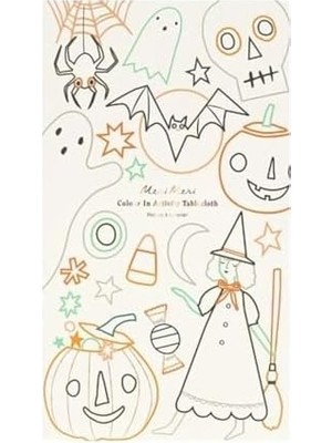 - Halloween Colour In Activity Tablecloth - Bayramı Aktivite Masa Örtüsü