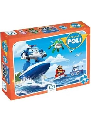 Robocar Poli Temalı Lisanslı 200 Parça 33X48CM Çocuk Puzzle Yapboz Serisi