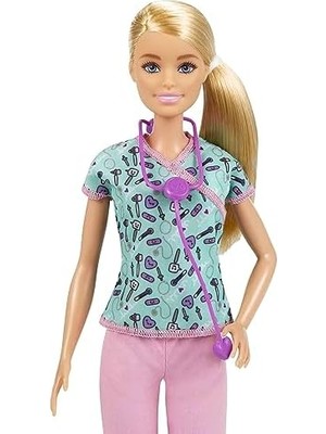 Hemşire Bebek, Sarı Saçlı Hemşire Bebek (30,40 Cm), 3 Yaş ve Üzeri Kızlar Için Harika Bir Hediyedir, GTW39