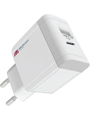 USB ve Type-C Şarj Adaptörü, 2.4A,
