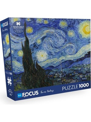 Blue Focus 1000 Parça Puzzle - Starry Nıght (Yıldızlı Gece)