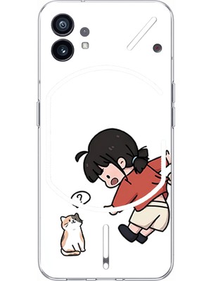 TechTree Nothing Phone (1) Uyumlu Zorla Çekiştirilen Sevgili - Çift Kombini Baskılı Silikon Kılıf