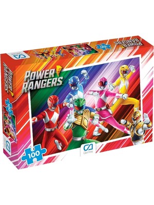 Powerrangers Lisanslı 100 Parça 34X24CM Çocuk Puzzle Yapboz Serisi