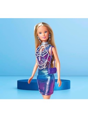 105733663, Steffi Super Glam, Özel Vücut Zinciri & Küpe Aksesuarı, Özel Işıltılı Elbise, 29CM