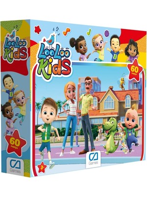 Looloo Kids Lisanslı 60 Parça 34X24CM Çocuk Puzzle Yapboz Serisi